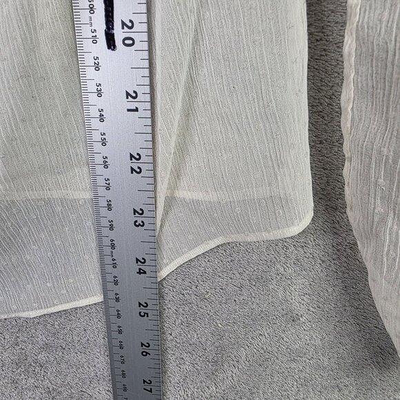 Womens Fossil White Sheer Dot Pattern Blouse Long Sleeve 100% Polyester Size XS - Picture 7 of 8